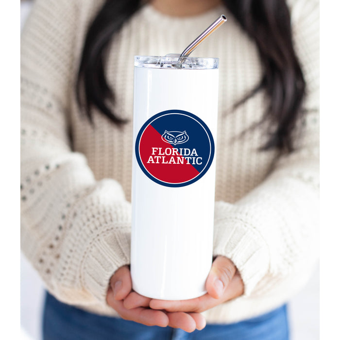 Florida Atlantic University Stainless Steel Skinny Tumbler 20 OZ