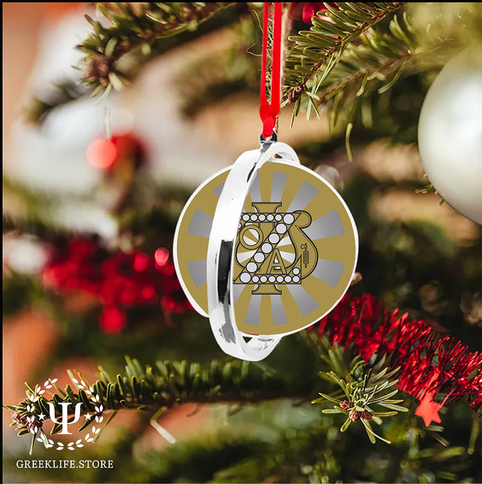 Zeta Psi Christmas Reversible Flat Round Ornament