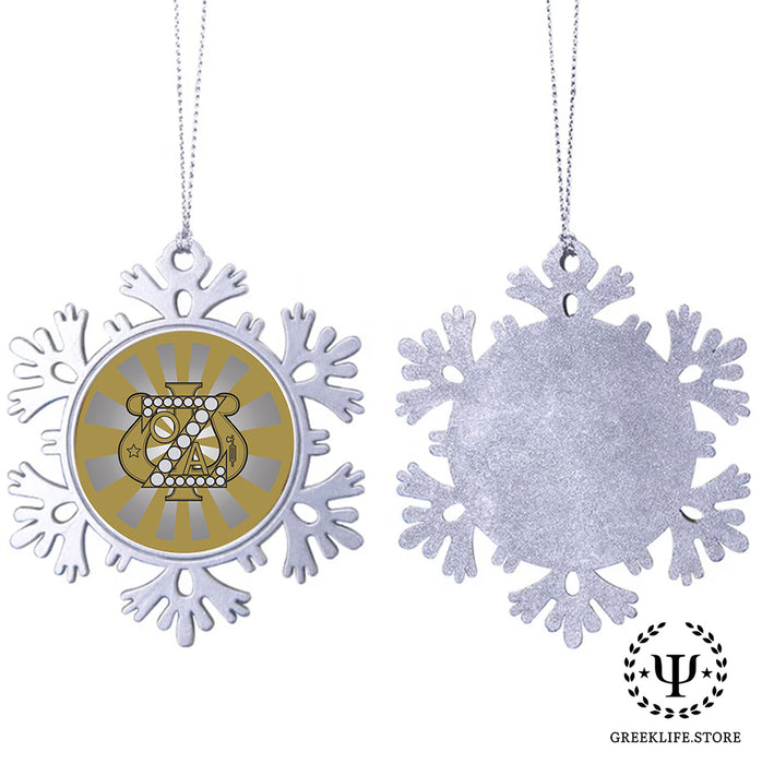 Zeta Psi Christmas Ornament - Snowflake Metal