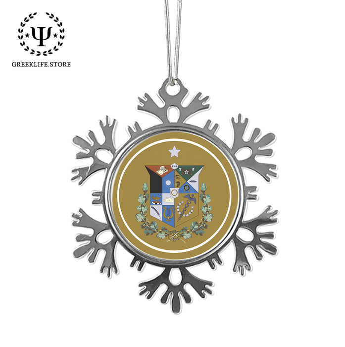 Zeta Psi Christmas Ornament - Snowflake Metal