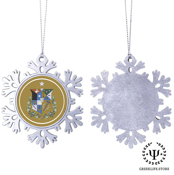 Zeta Psi Christmas Ornament - Snowflake Metal