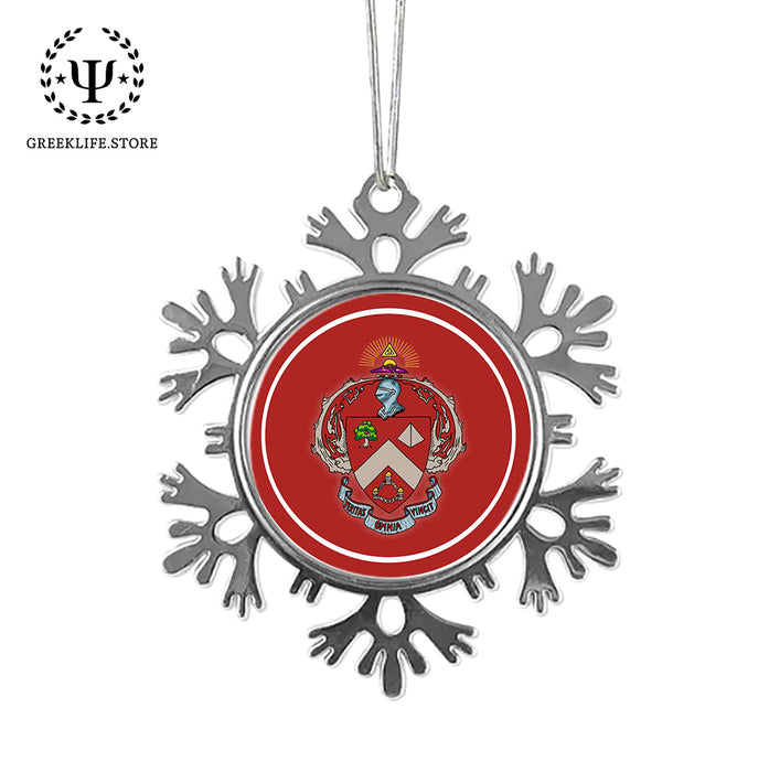 Triangle Christmas Ornament - Snowflake Metal