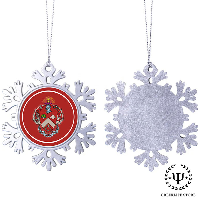 Triangle Christmas Ornament - Snowflake Metal