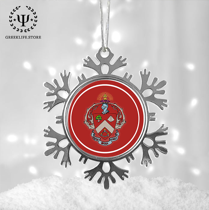 Triangle Christmas Ornament - Snowflake Metal