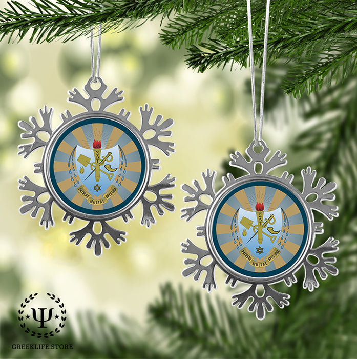 Sigma Delta Tau Christmas Ornament - Snowflake Metal