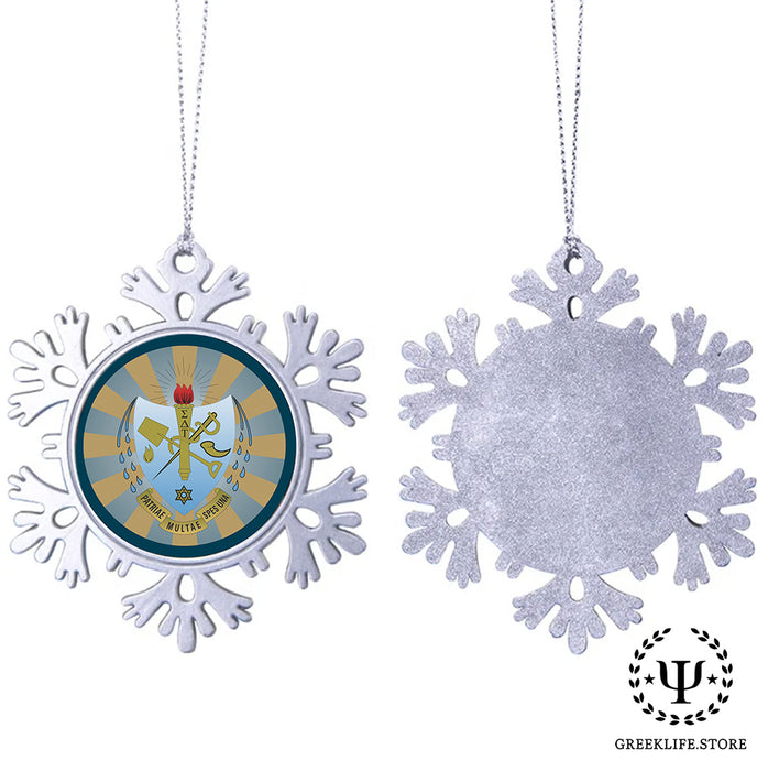 Sigma Delta Tau Christmas Ornament - Snowflake Metal