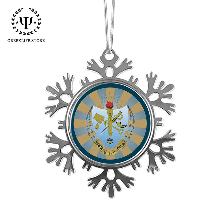 Sigma Delta Tau Christmas Ornament - Snowflake Metal