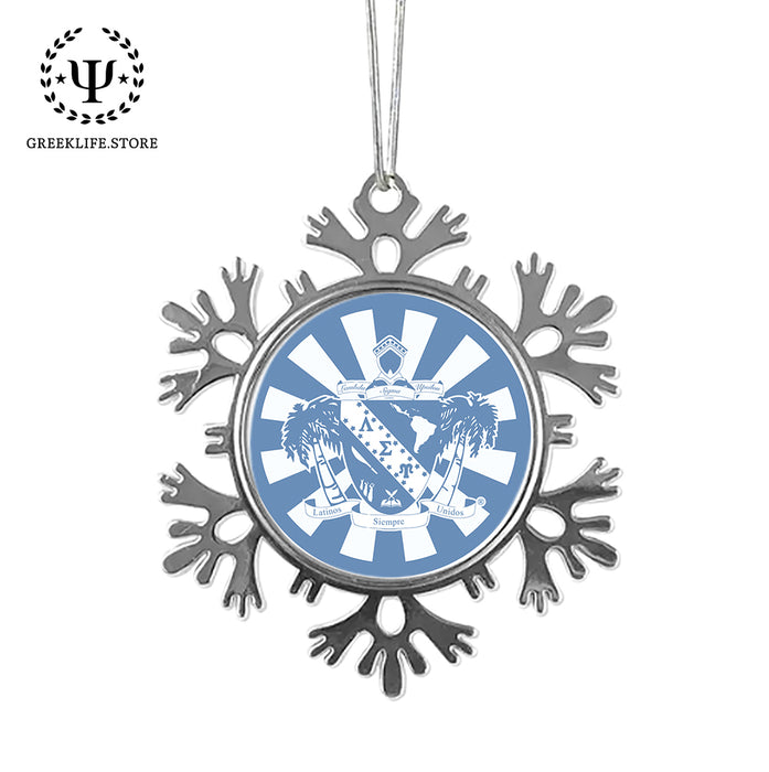 Lambda Sigma Upsilon Christmas Ornament - Snowflake Metal