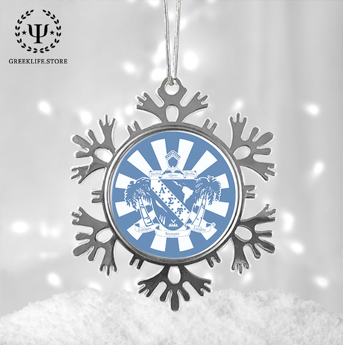 Lambda Sigma Upsilon Christmas Ornament - Snowflake Metal