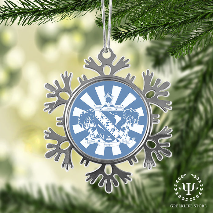 Lambda Sigma Upsilon Christmas Ornament - Snowflake Metal
