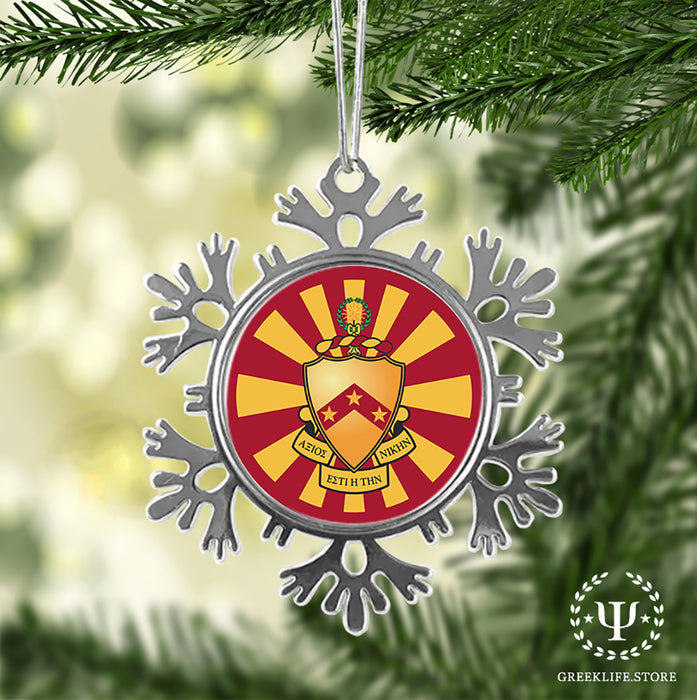 Phi Kappa Tau Christmas Ornament - Snowflake Metal