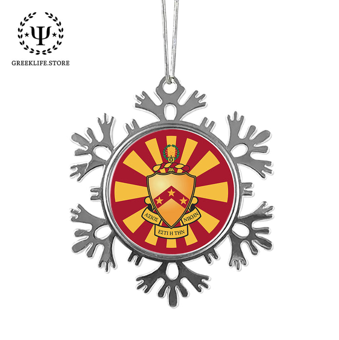 Phi Kappa Tau Christmas Ornament - Snowflake Metal