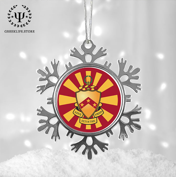 Phi Kappa Tau Christmas Ornament - Snowflake Metal