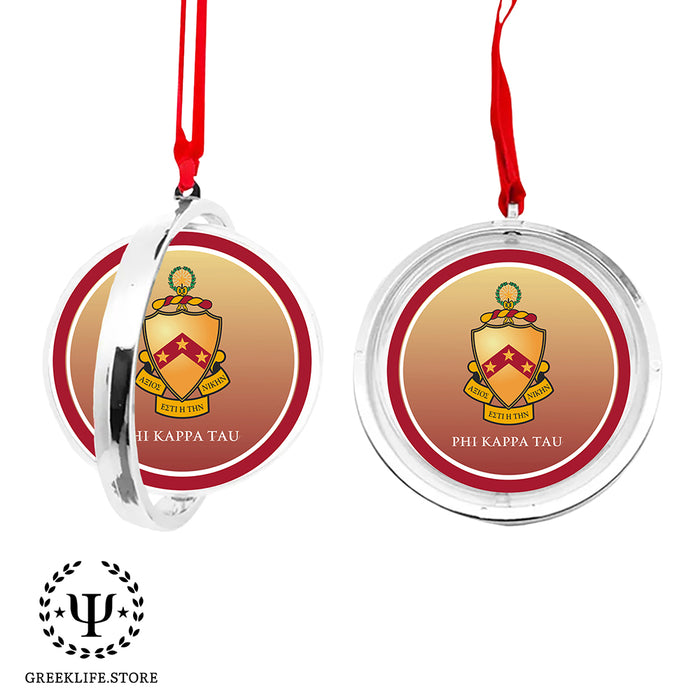 Phi Kappa Tau Christmas Reversible Flat Round Ornament
