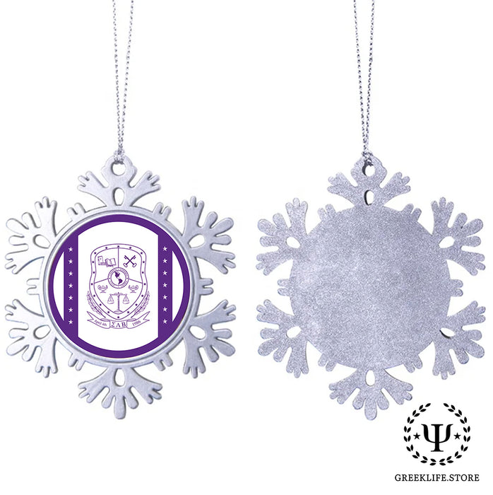 Sigma Lambda Beta Christmas Ornament - Snowflake Metal