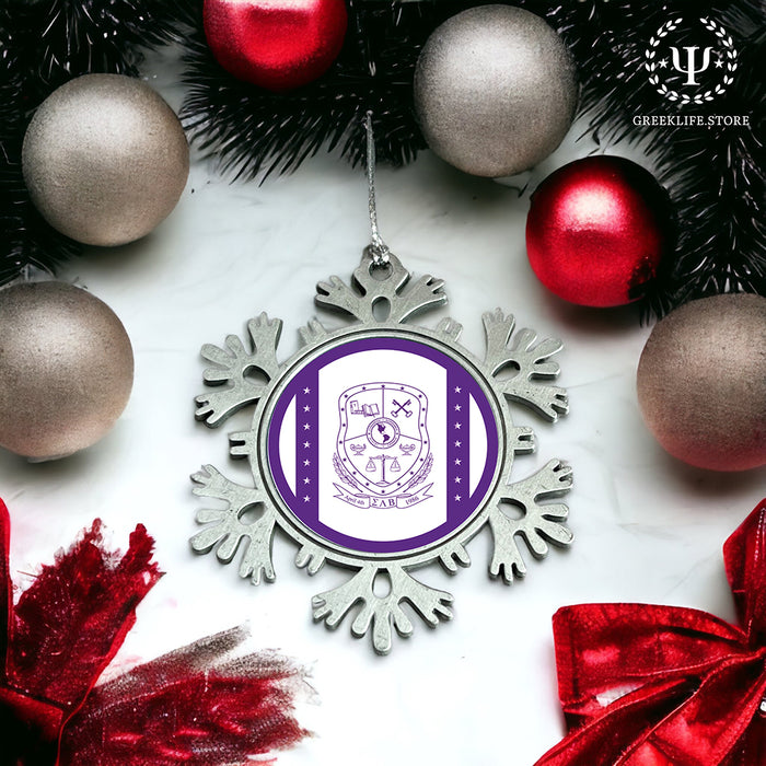 Sigma Lambda Beta Christmas Ornament - Snowflake Metal
