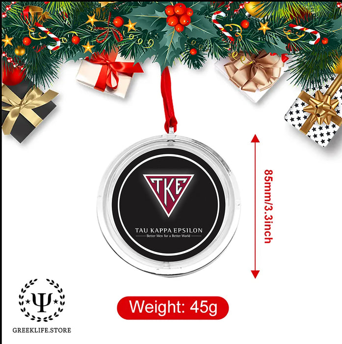 Tau Kappa Epsilon Christmas Reversible Flat Round Ornament
