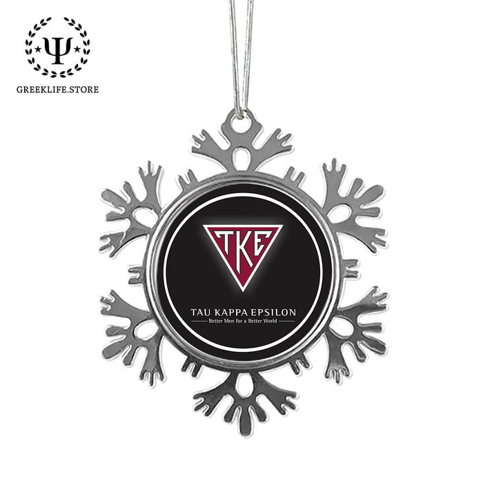 Tau Kappa Epsilon Christmas Ornament - Snowflake Metal