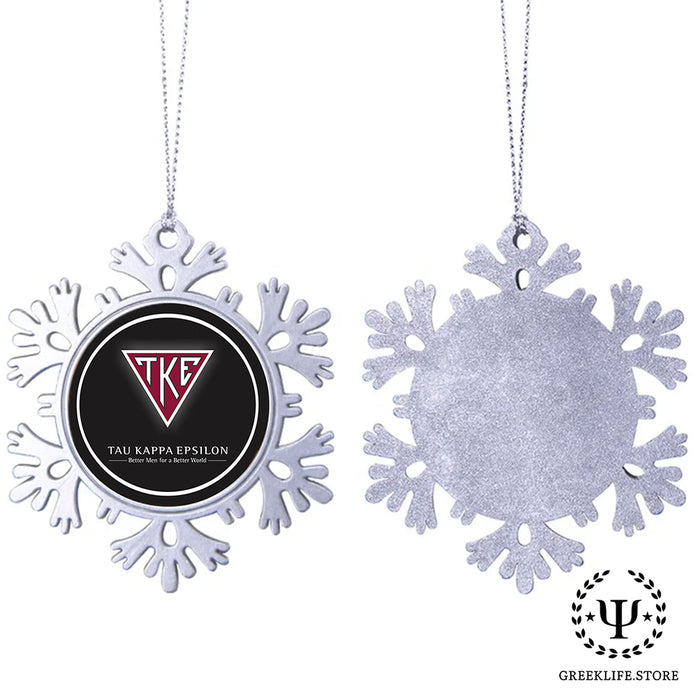 Tau Kappa Epsilon Christmas Ornament - Snowflake Metal