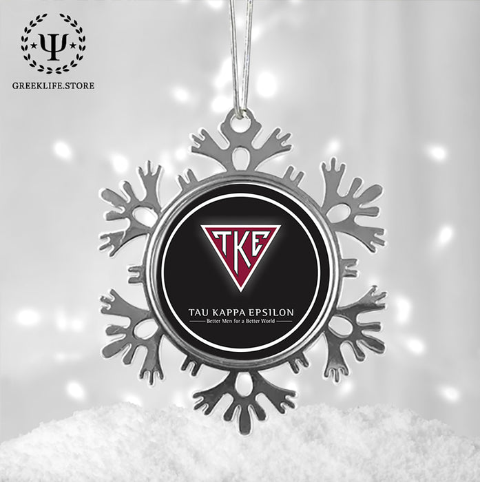 Tau Kappa Epsilon Christmas Ornament - Snowflake Metal