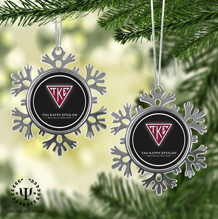 Tau Kappa Epsilon Christmas Ornament - Snowflake Metal