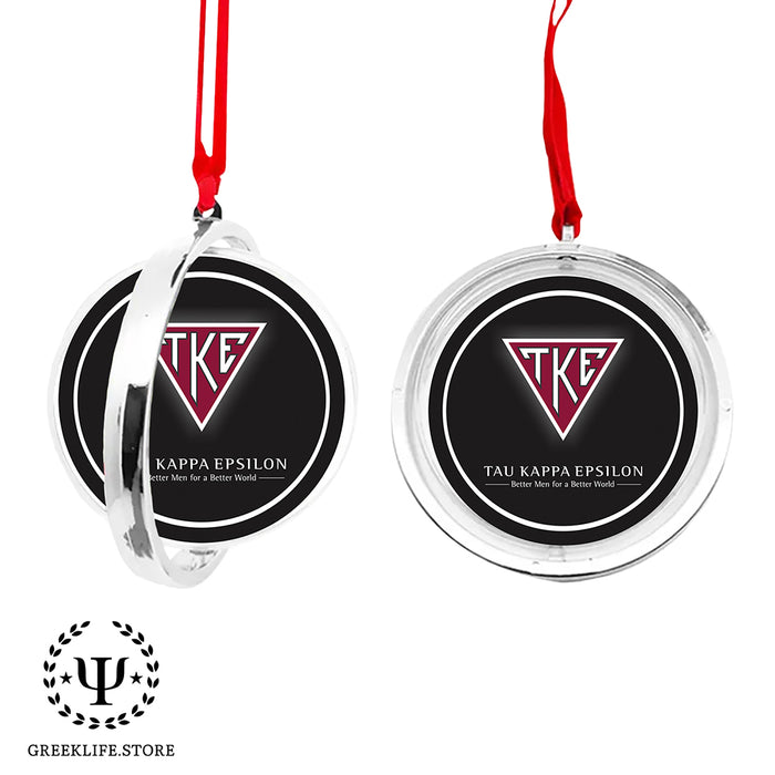Tau Kappa Epsilon Christmas Reversible Flat Round Ornament