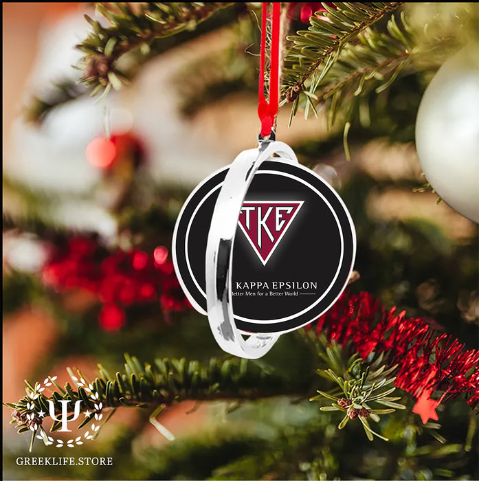 Tau Kappa Epsilon Christmas Reversible Flat Round Ornament
