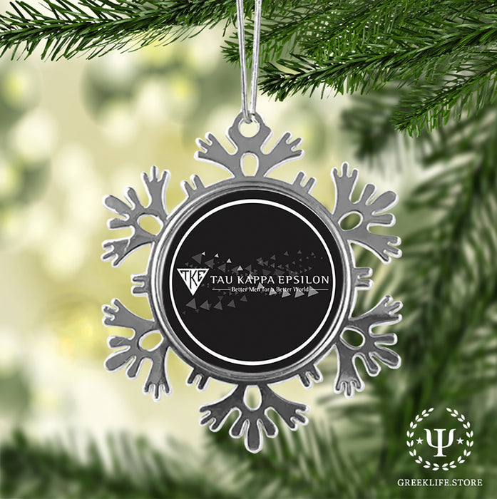 Tau Kappa Epsilon Christmas Ornament - Snowflake Metal