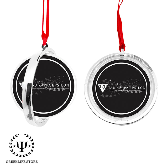 Tau Kappa Epsilon Christmas Reversible Flat Round Ornament