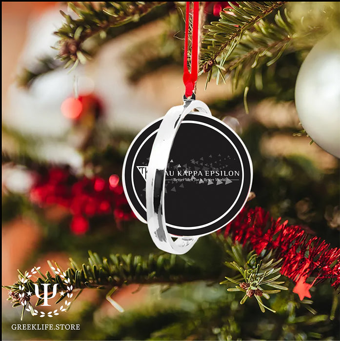 Tau Kappa Epsilon Christmas Reversible Flat Round Ornament