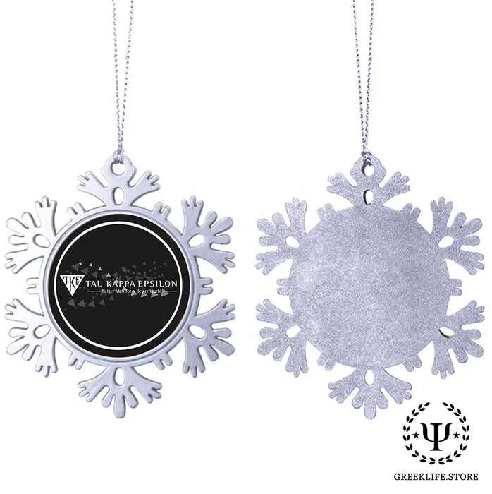 Tau Kappa Epsilon Christmas Ornament - Snowflake Metal
