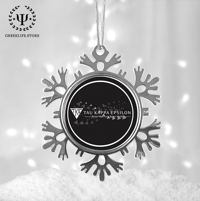 Tau Kappa Epsilon Christmas Ornament - Snowflake Metal