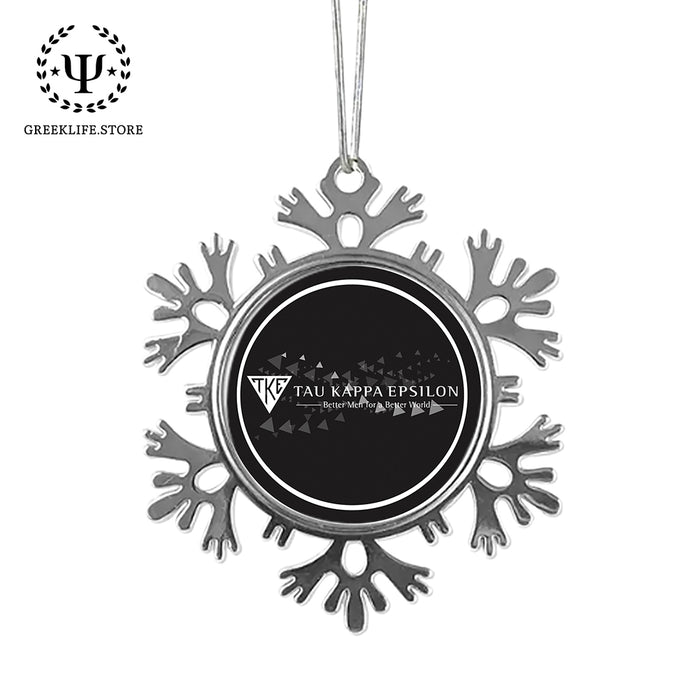 Tau Kappa Epsilon Christmas Ornament - Snowflake Metal