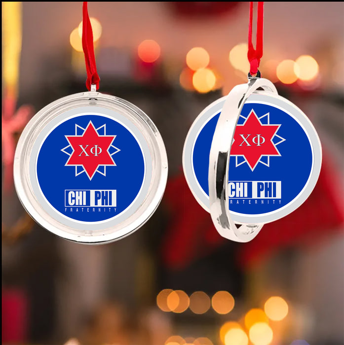 Chi Phi Christmas Reversible Flat Round Ornament