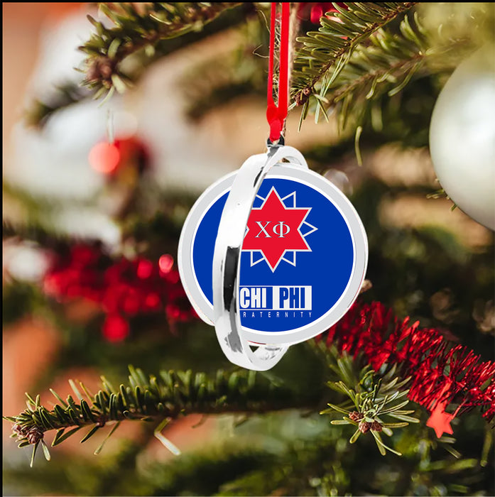 Chi Phi Christmas Reversible Flat Round Ornament