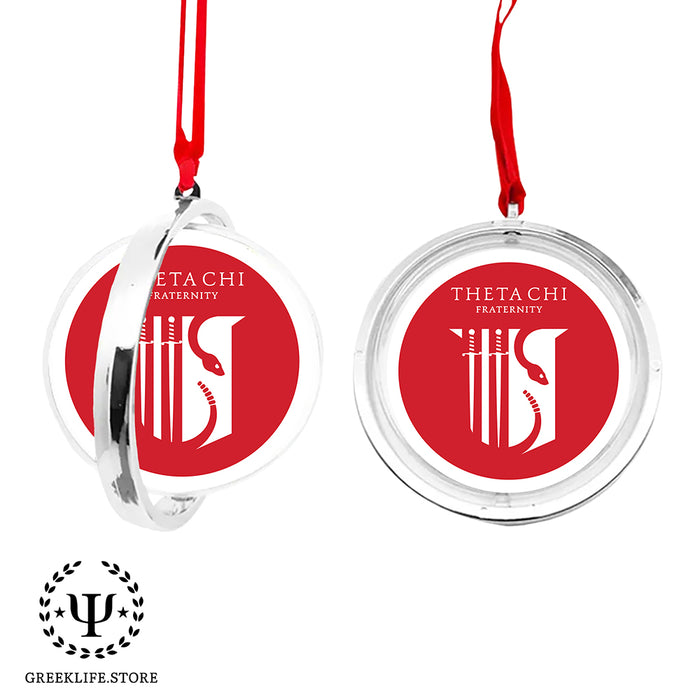 Theta Chi Christmas Reversible Flat Round Ornament
