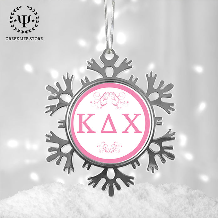 Kappa Delta Chi Christmas Ornament - Snowflake Metal