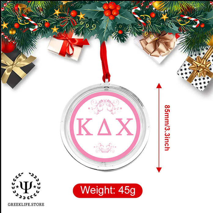 Kappa Delta Chi Christmas Reversible Flat Round Ornament