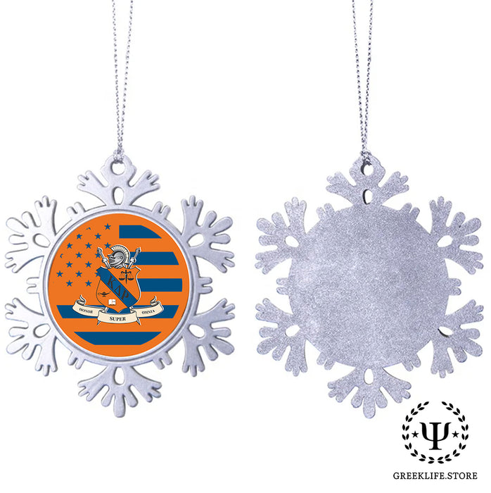Kappa Delta Rho Christmas Ornament - Snowflake Metal