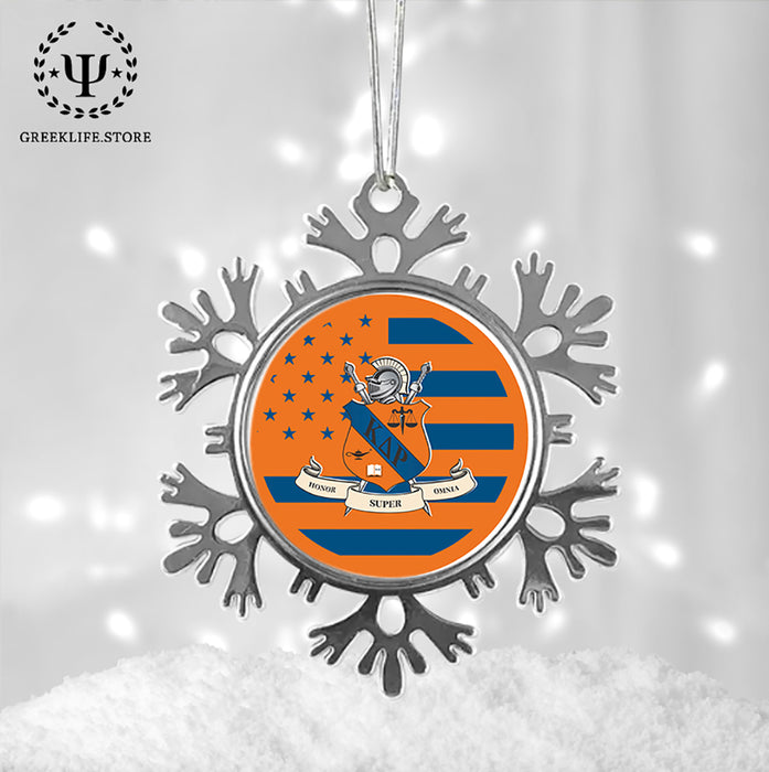 Kappa Delta Rho Christmas Ornament - Snowflake Metal