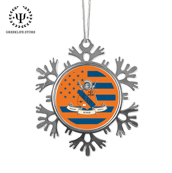 Kappa Delta Rho Christmas Ornament - Snowflake Metal