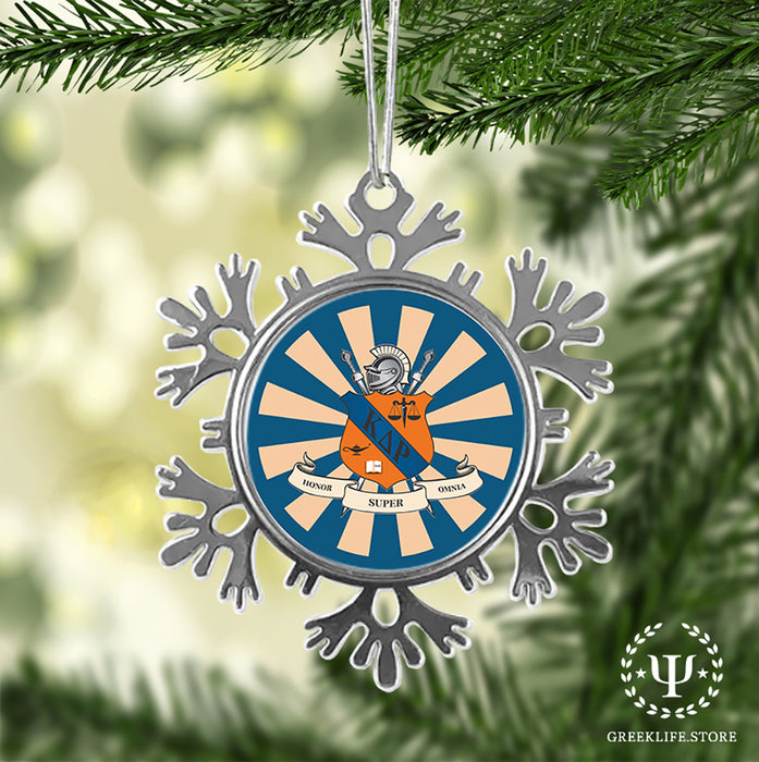 Kappa Delta Rho Christmas Ornament - Snowflake Metal