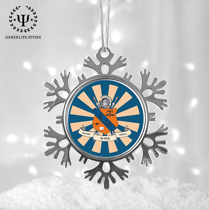 Kappa Delta Rho Christmas Ornament - Snowflake Metal