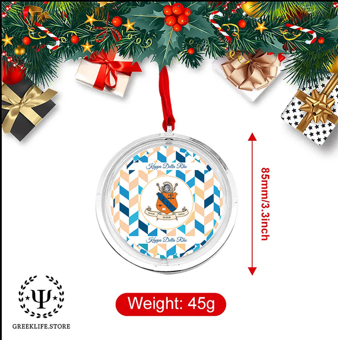 Kappa Delta Rho Christmas Reversible Flat Round Ornament