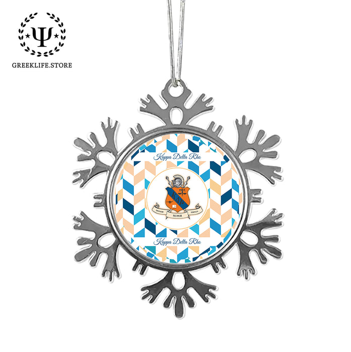 Kappa Delta Rho Christmas Ornament - Snowflake Metal