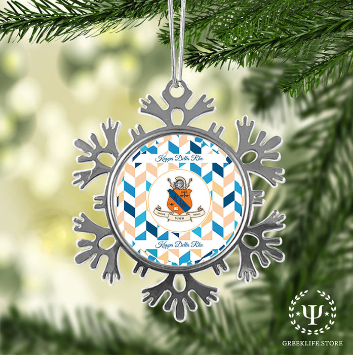 Kappa Delta Rho Christmas Ornament - Snowflake Metal