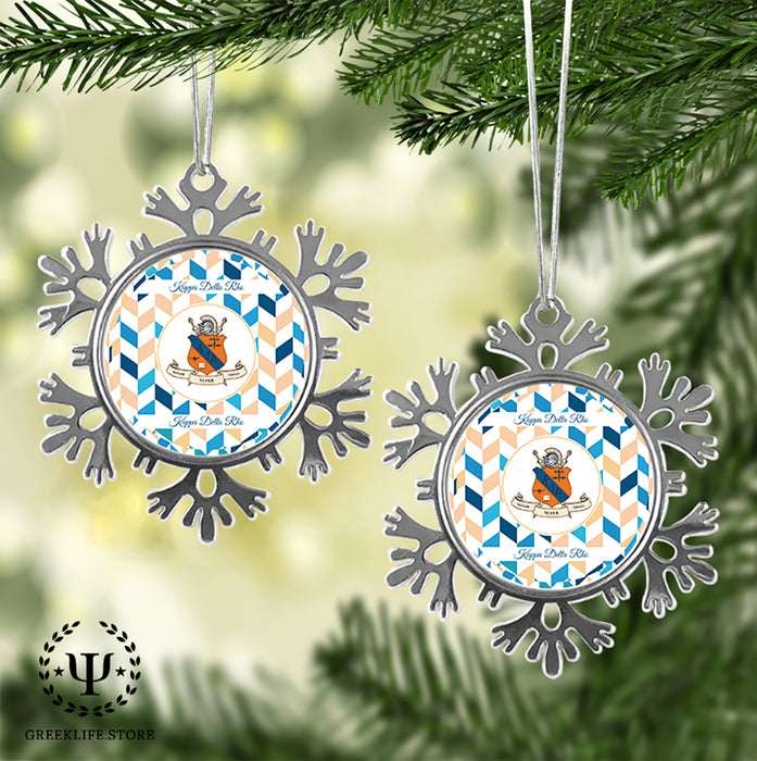 Kappa Delta Rho Christmas Ornament - Snowflake Metal