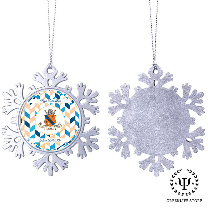 Kappa Delta Rho Christmas Ornament - Snowflake Metal