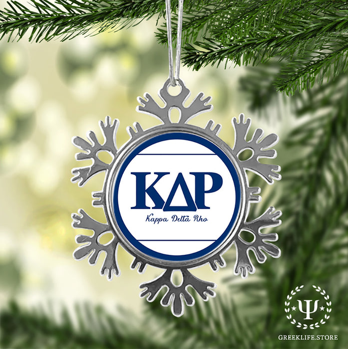 Kappa Delta Rho Christmas Ornament - Snowflake Metal