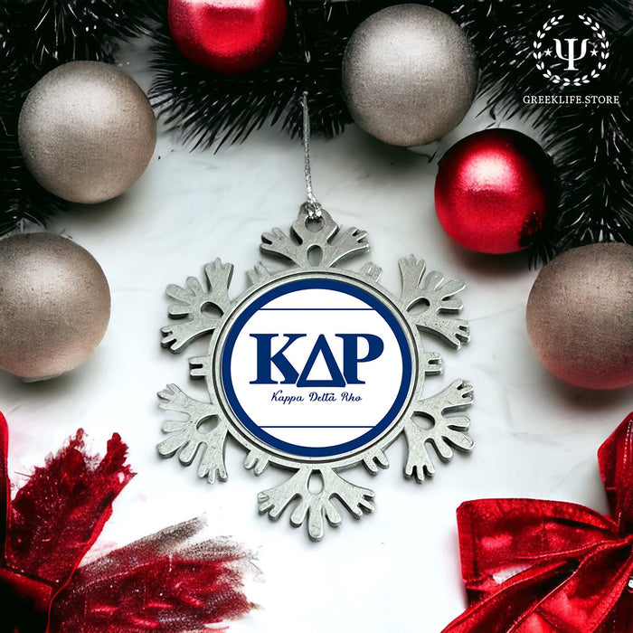 Kappa Delta Rho Christmas Ornament - Snowflake Metal